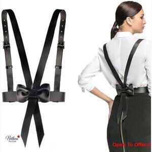 PU Leather Body Harness Chain Belt Adjustable Strap Punk Style